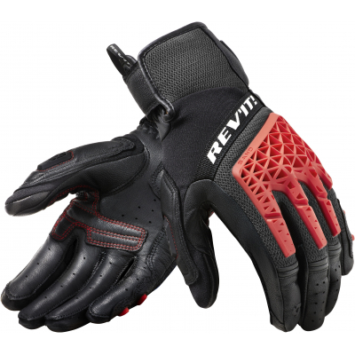 REVIT rukavice SAND 4 black/red